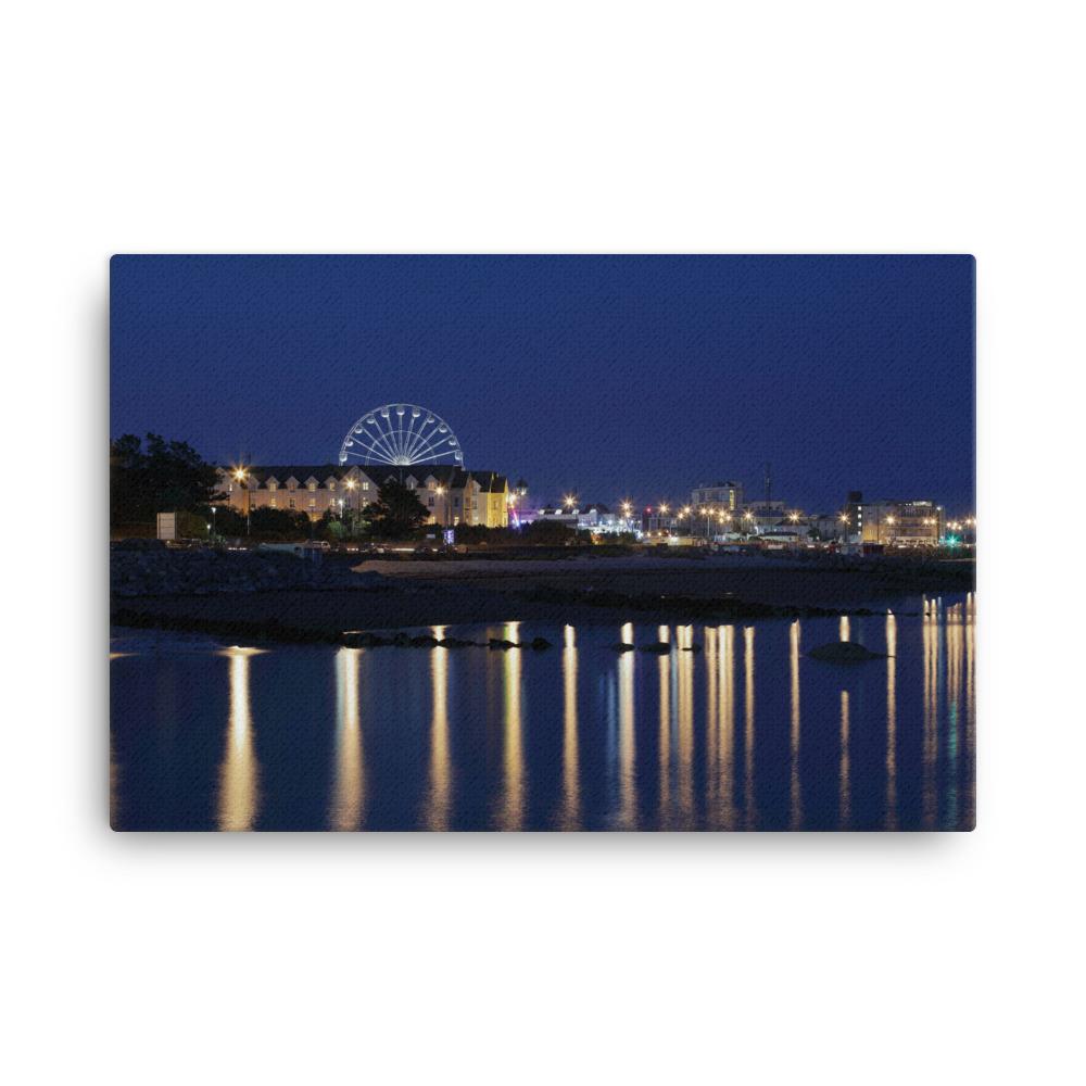 Salthill Galway At Night Canvas