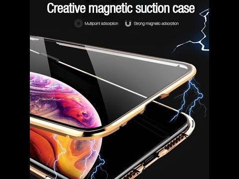 iPhone Tempered Privacy Glass with Metal Magnetic Case