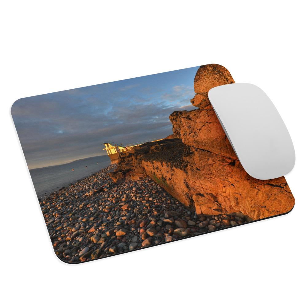 Blackrock Diving Tower Galway Behind Rocks Mouse pad