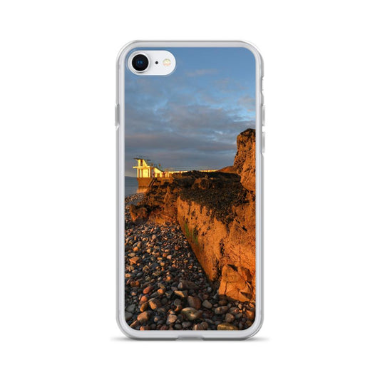 Blackrock Diving Tower Galway Behind Rocks iPhone Case