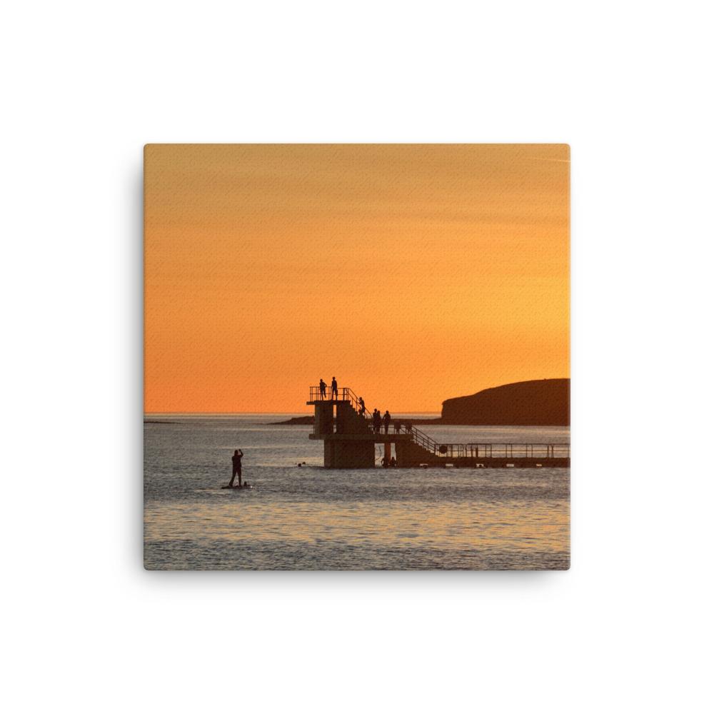 Galway Bay Paddle Board Sunset Canvas