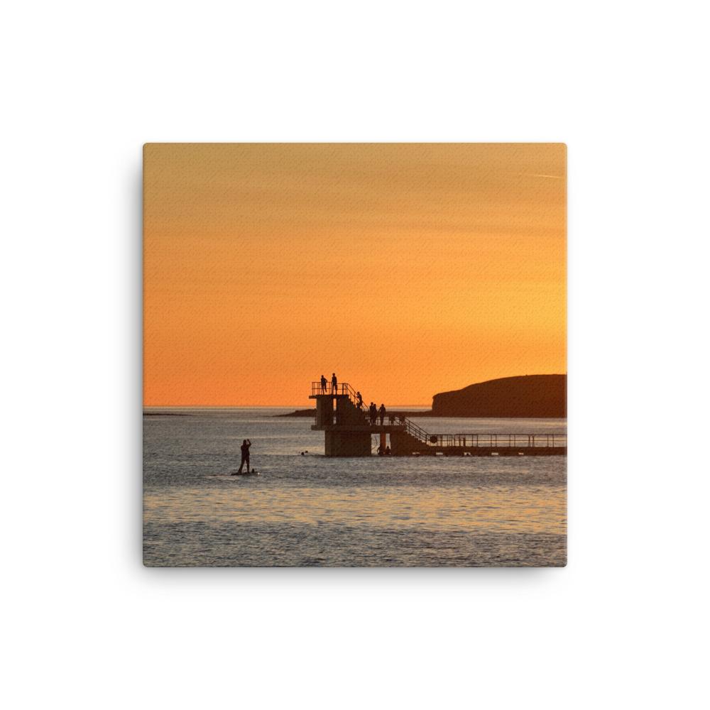 Galway Bay Paddle Board Sunset Canvas
