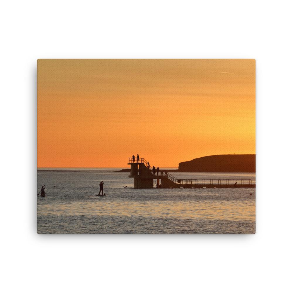 Galway Bay Paddle Board Sunset Canvas