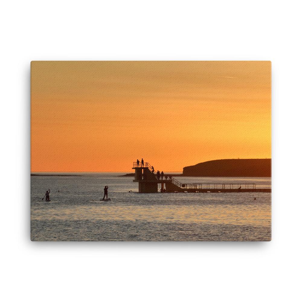 Galway Bay Paddle Board Sunset Canvas
