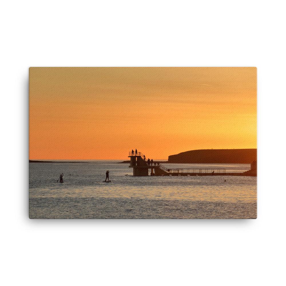 Galway Bay Paddle Board Sunset Canvas