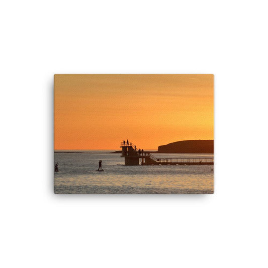 Galway Bay Paddle Board Sunset Canvas