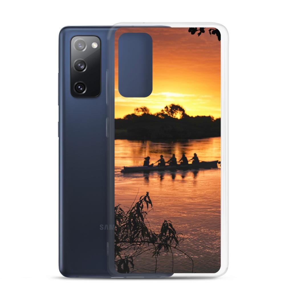 River Corrib Galway Rowers At Sunset Samsung Case
