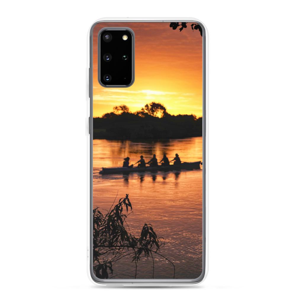 River Corrib Galway Rowers At Sunset Samsung Case