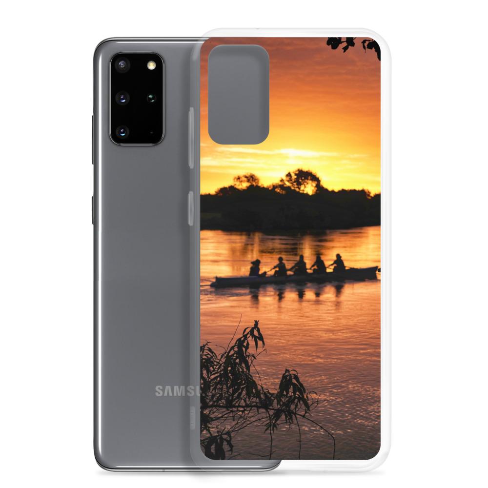 River Corrib Galway Rowers At Sunset Samsung Case