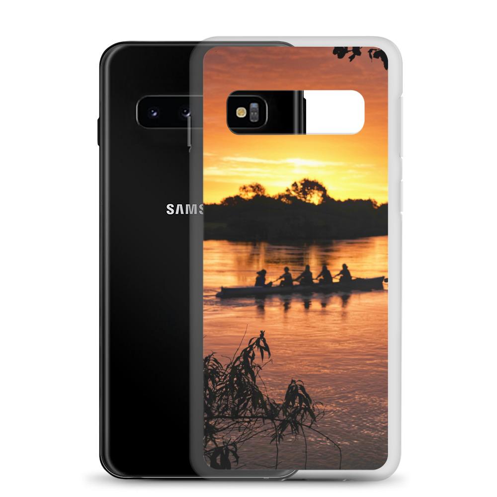 River Corrib Galway Rowers At Sunset Samsung Case