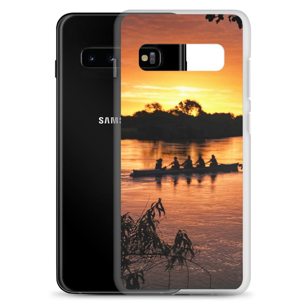 River Corrib Galway Rowers At Sunset Samsung Case