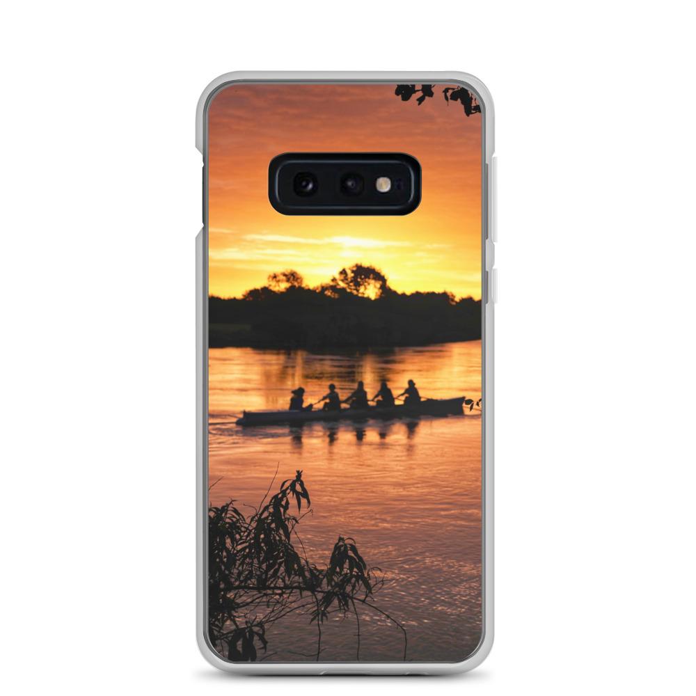 River Corrib Galway Rowers At Sunset Samsung Case