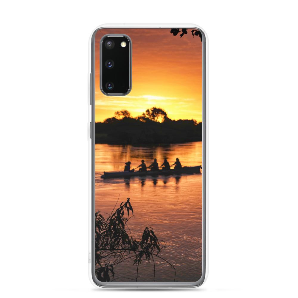 River Corrib Galway Rowers At Sunset Samsung Case