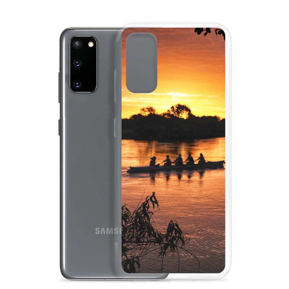 River Corrib Galway Rowers At Sunset Samsung Case