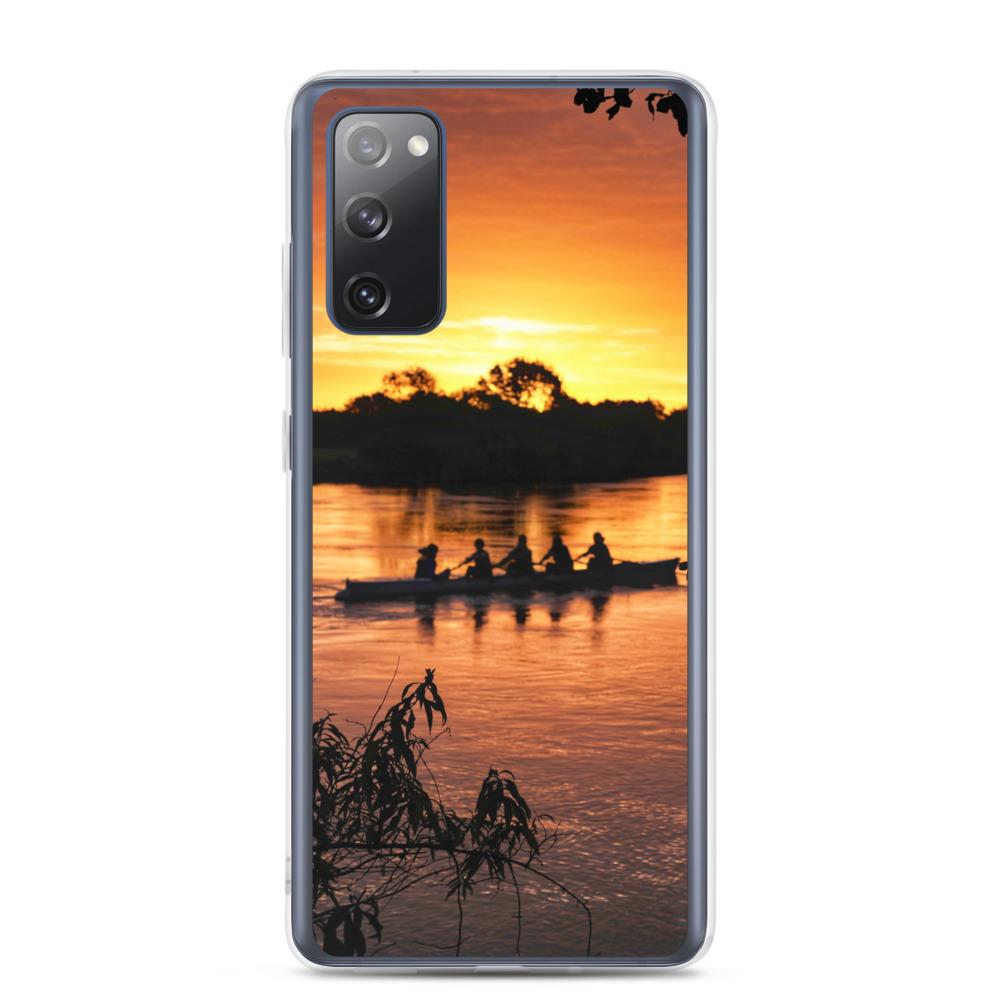 River Corrib Galway Rowers At Sunset Samsung Case