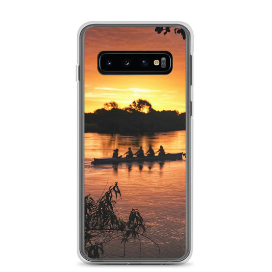 River Corrib Galway Rowers At Sunset Samsung Case