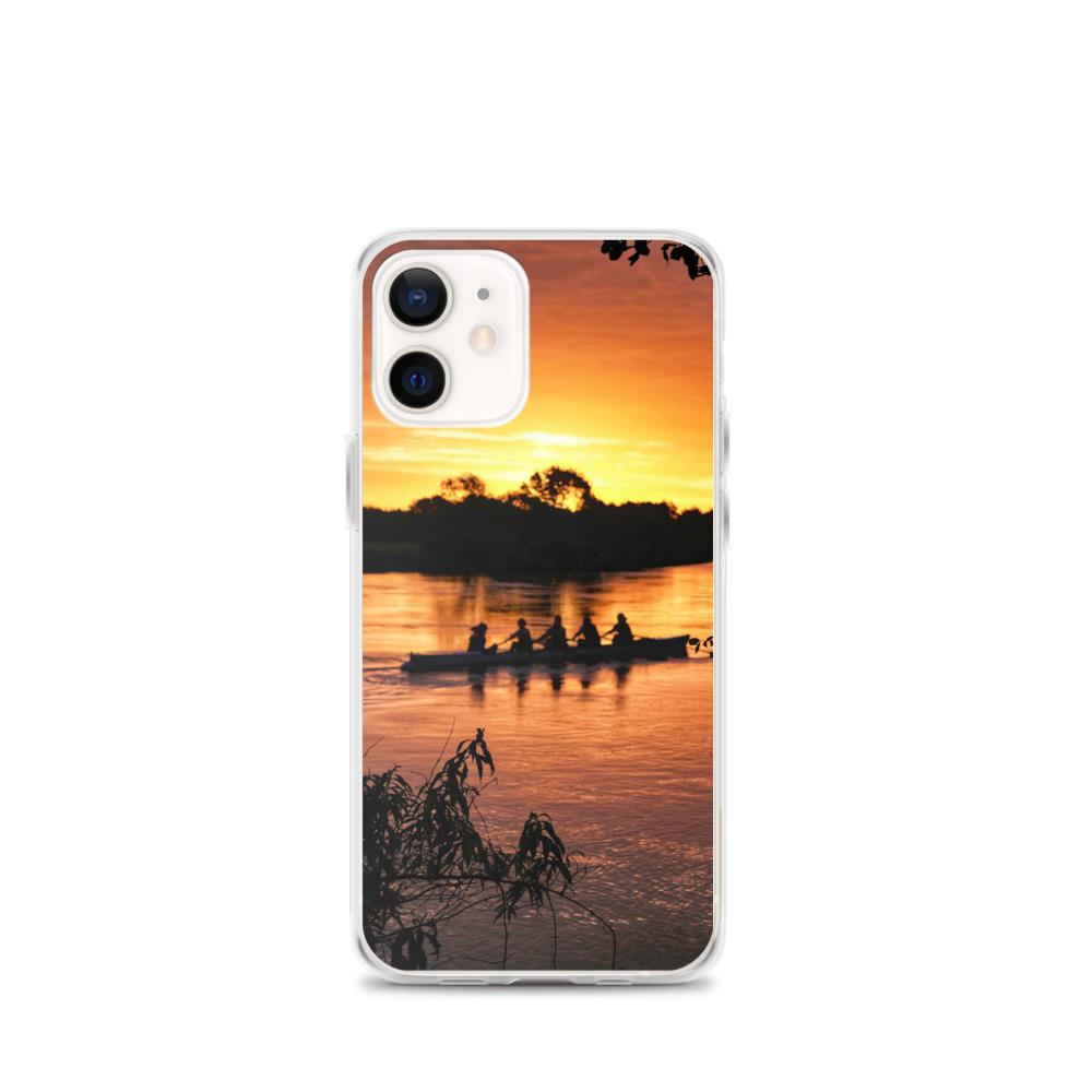River Corrib Galway Rowers At Sunset iPhone Case