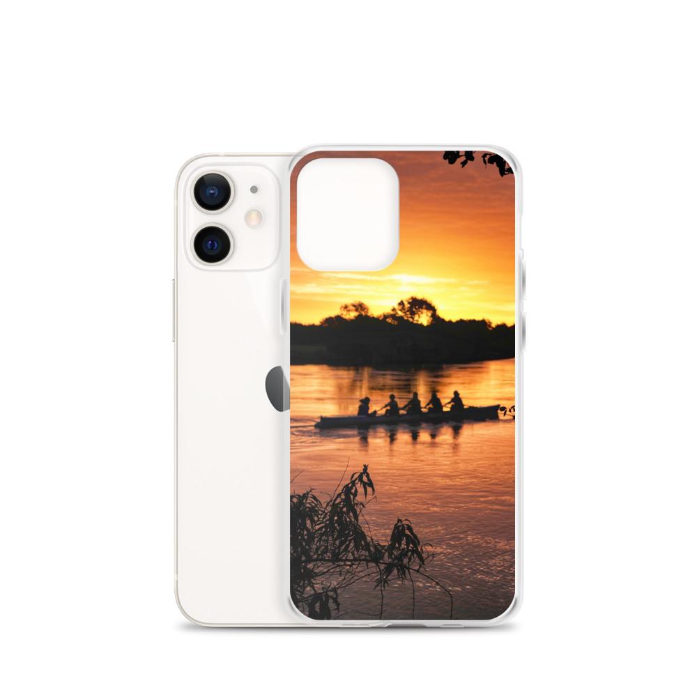 River Corrib Galway Rowers At Sunset iPhone Case