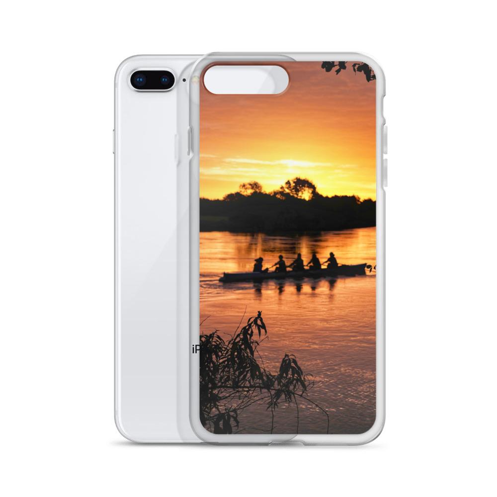 River Corrib Galway Rowers At Sunset iPhone Case