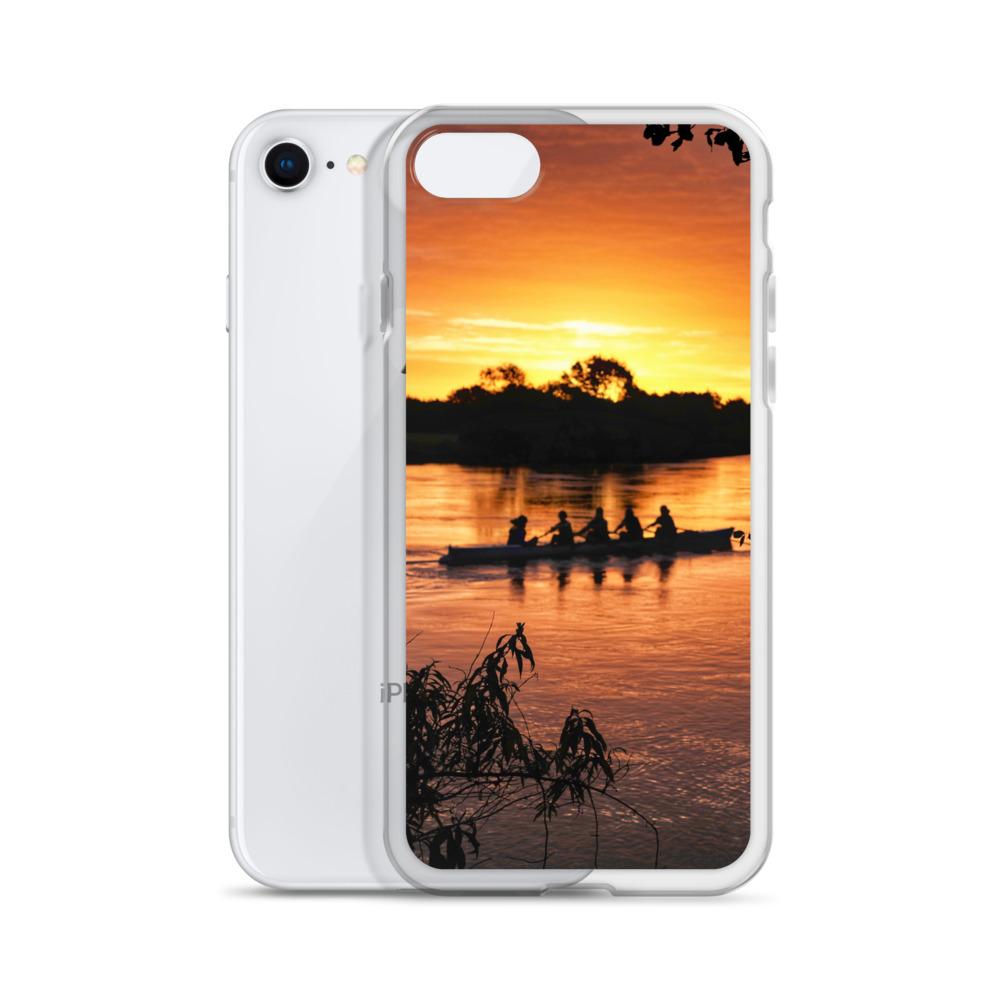 River Corrib Galway Rowers At Sunset iPhone Case