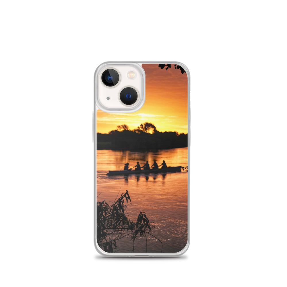 River Corrib Galway Rowers At Sunset iPhone Case