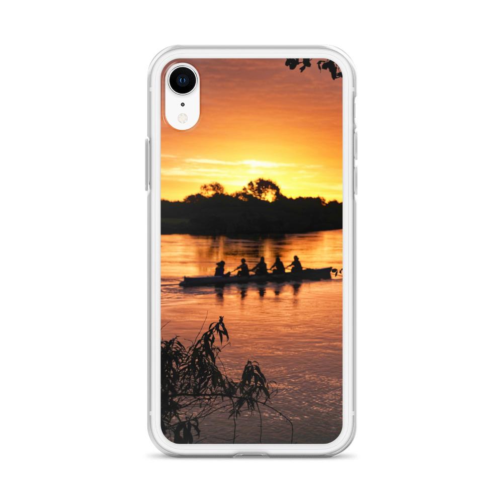 River Corrib Galway Rowers At Sunset iPhone Case