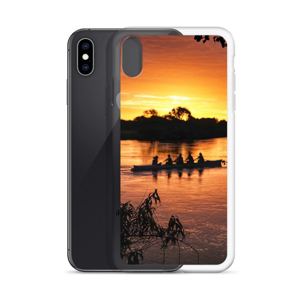River Corrib Galway Rowers At Sunset iPhone Case