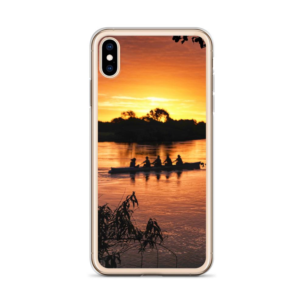 River Corrib Galway Rowers At Sunset iPhone Case