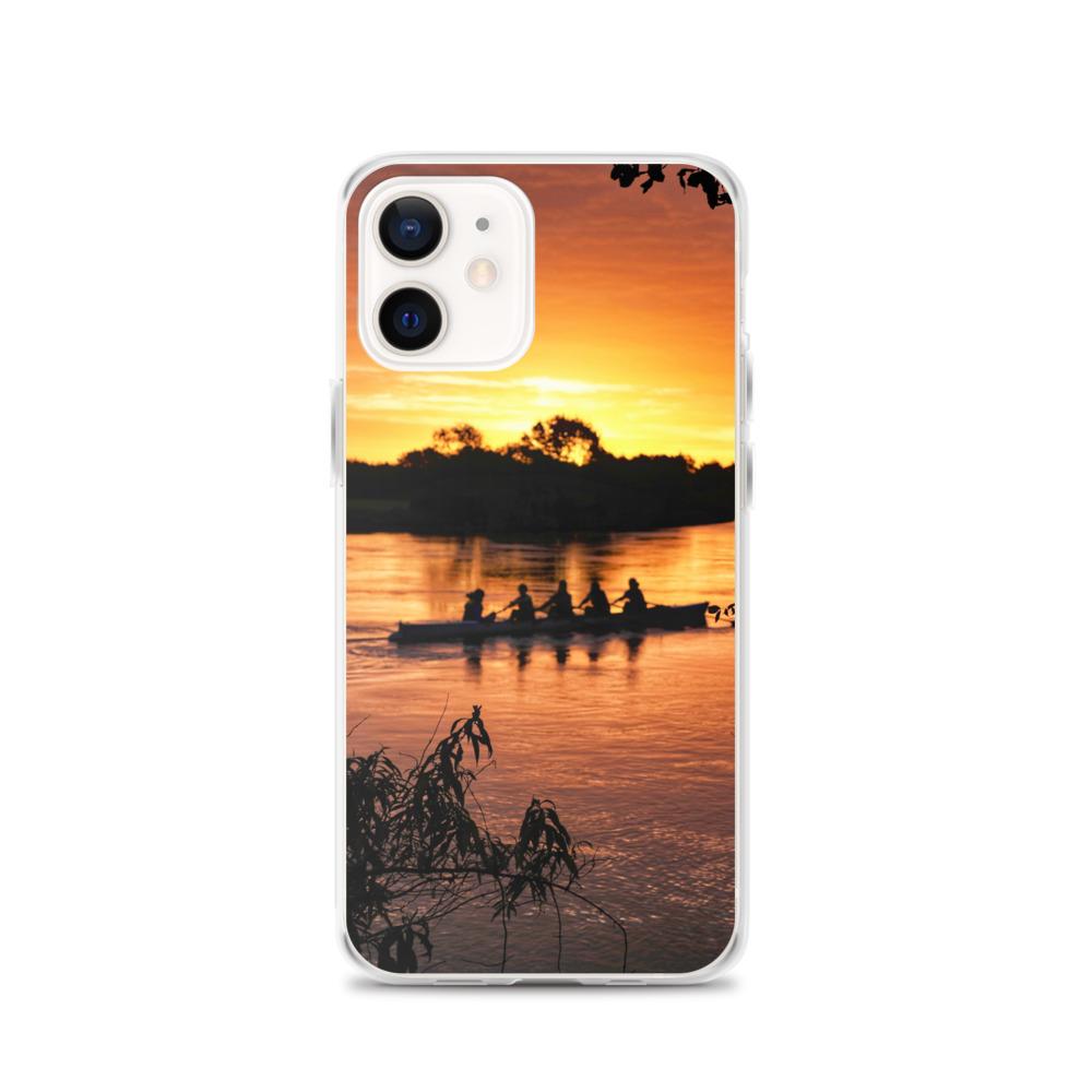 River Corrib Galway Rowers At Sunset iPhone Case