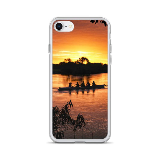 River Corrib Galway Rowers At Sunset iPhone Case