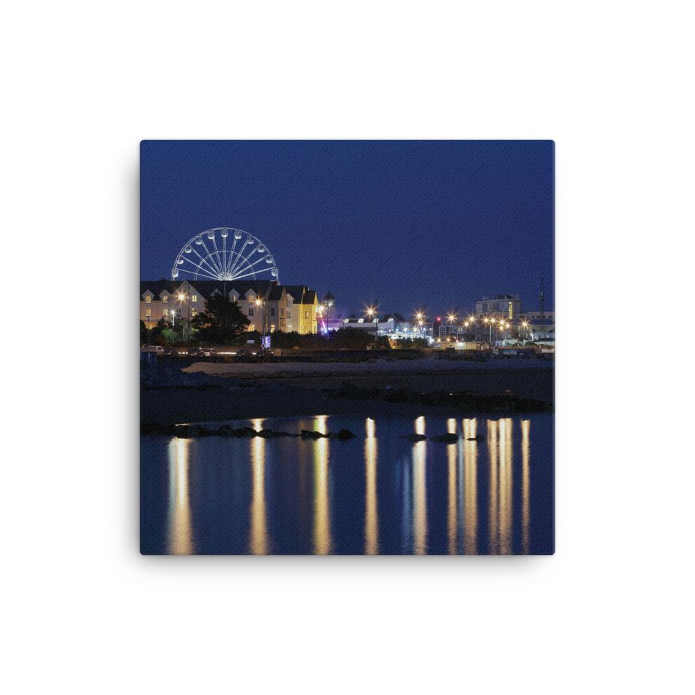Salthill Galway At Night Canvas