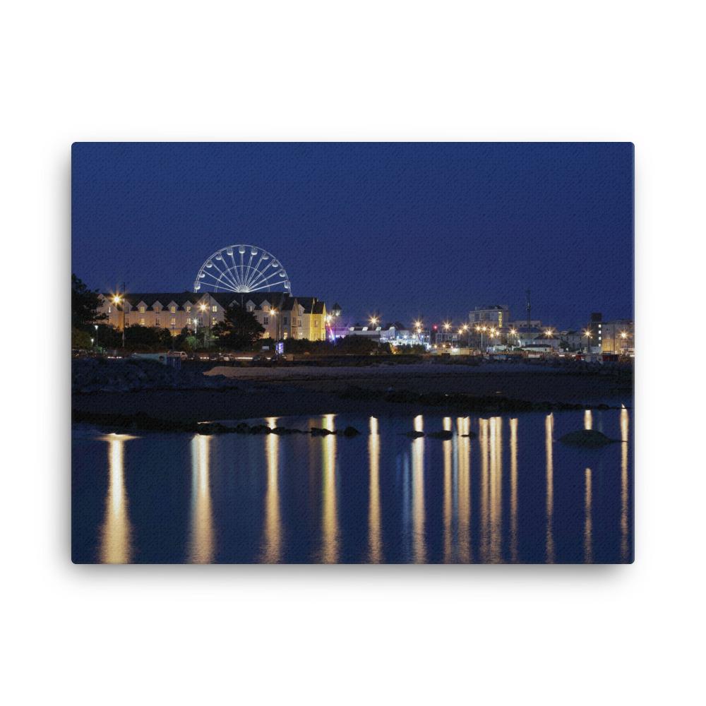 Salthill Galway At Night Canvas