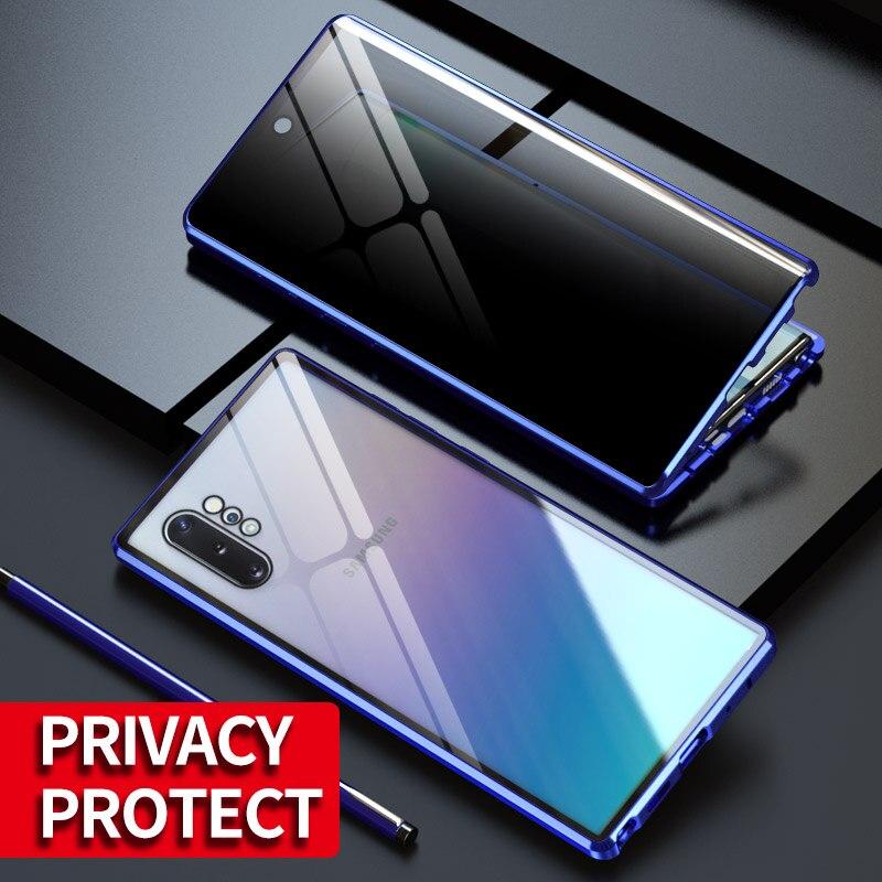 Samsung Tempered Privacy Glass with Metal Magnetic Case