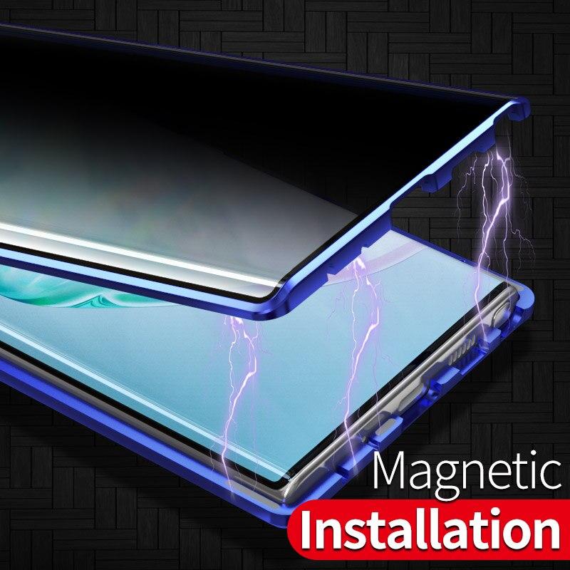 Samsung Tempered Privacy Glass with Metal Magnetic Case