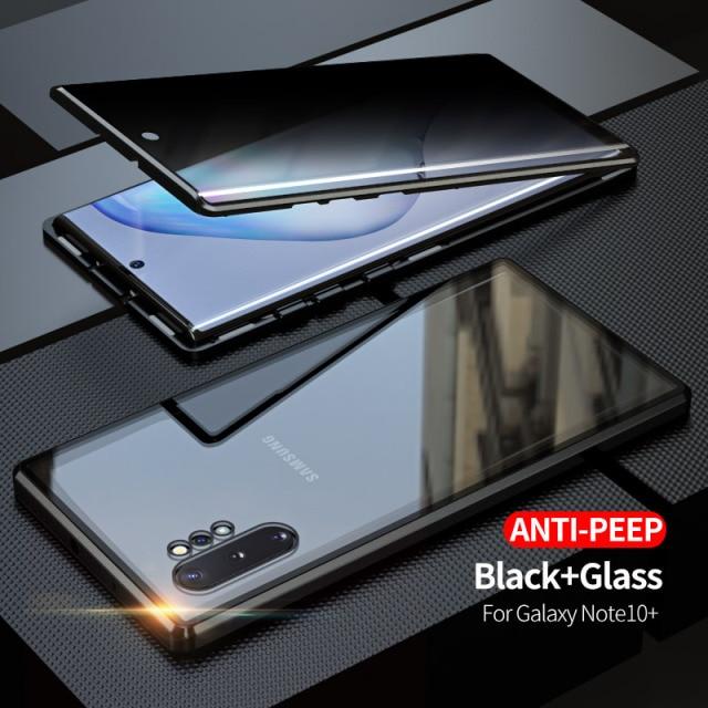 Samsung Tempered Privacy Glass with Metal Magnetic Case