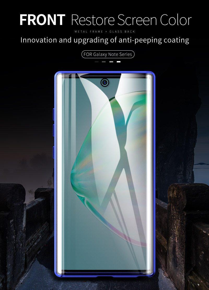 Samsung Tempered Privacy Glass with Metal Magnetic Case
