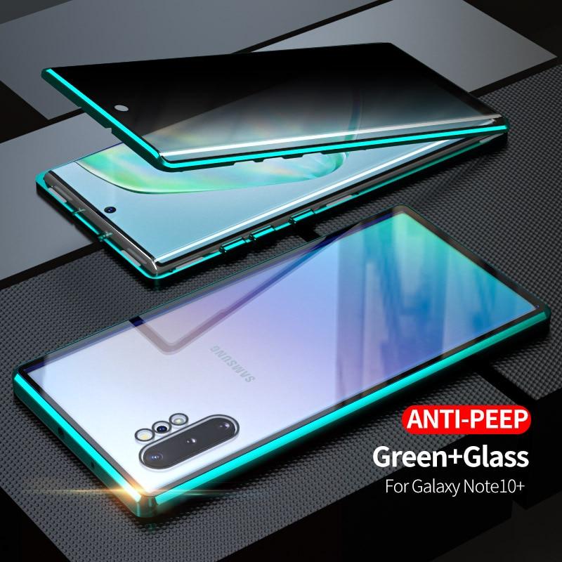 Samsung Tempered Privacy Glass with Metal Magnetic Case