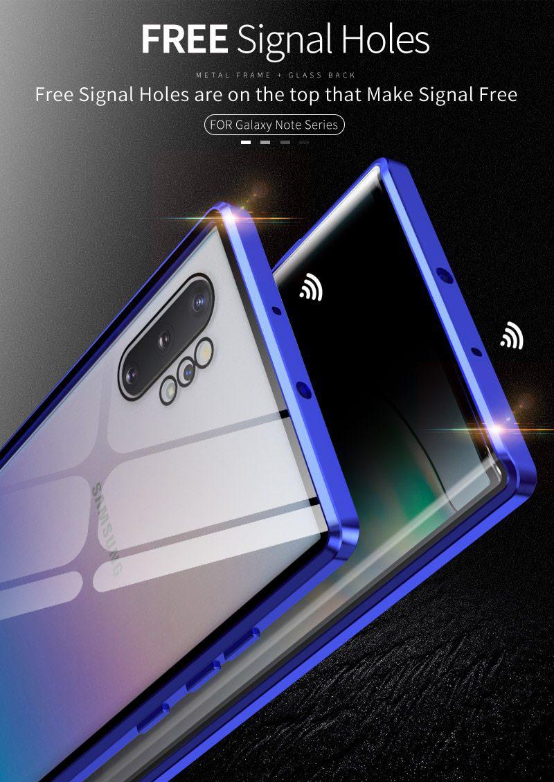 Samsung Tempered Privacy Glass with Metal Magnetic Case