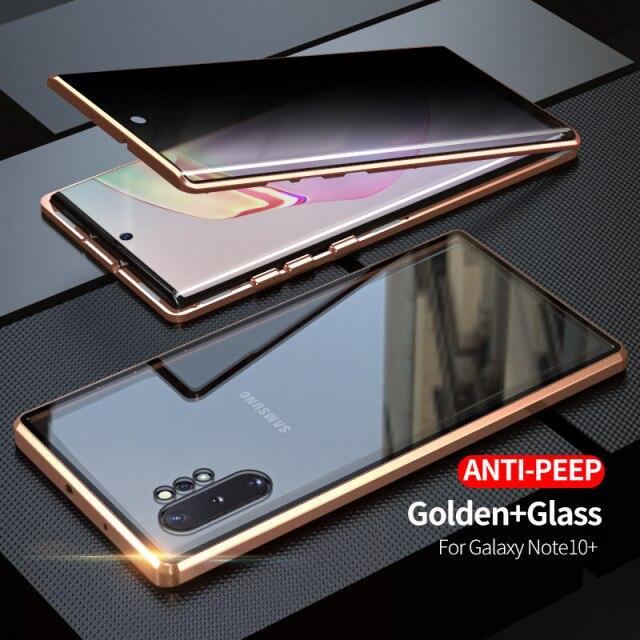 Samsung Tempered Privacy Glass with Metal Magnetic Case
