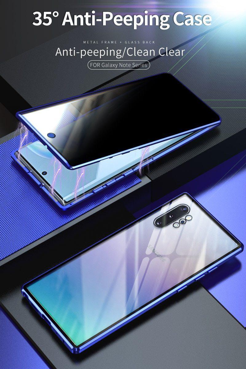 Samsung Tempered Privacy Glass with Metal Magnetic Case