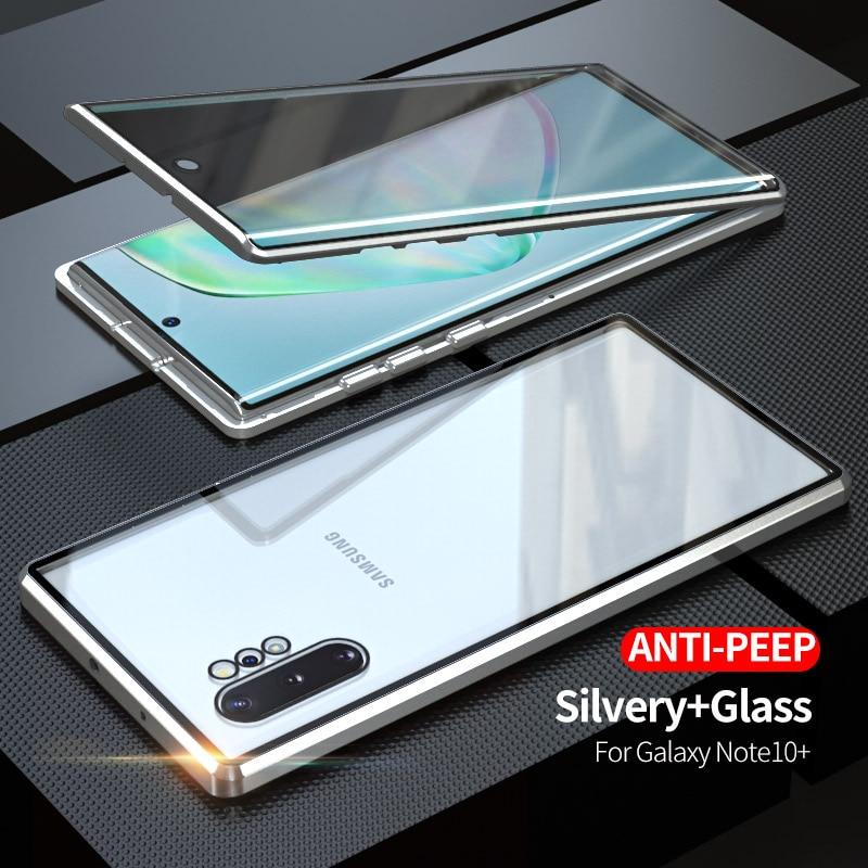 Samsung Tempered Privacy Glass with Metal Magnetic Case
