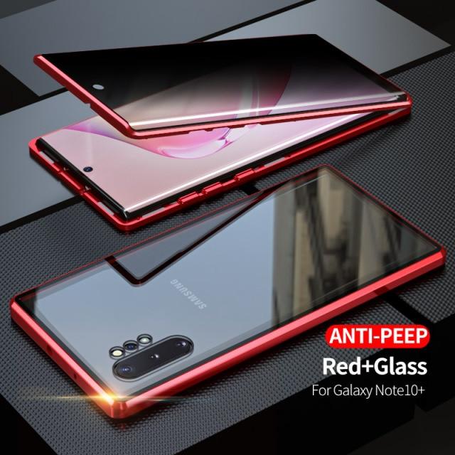 Samsung Tempered Privacy Glass with Metal Magnetic Case