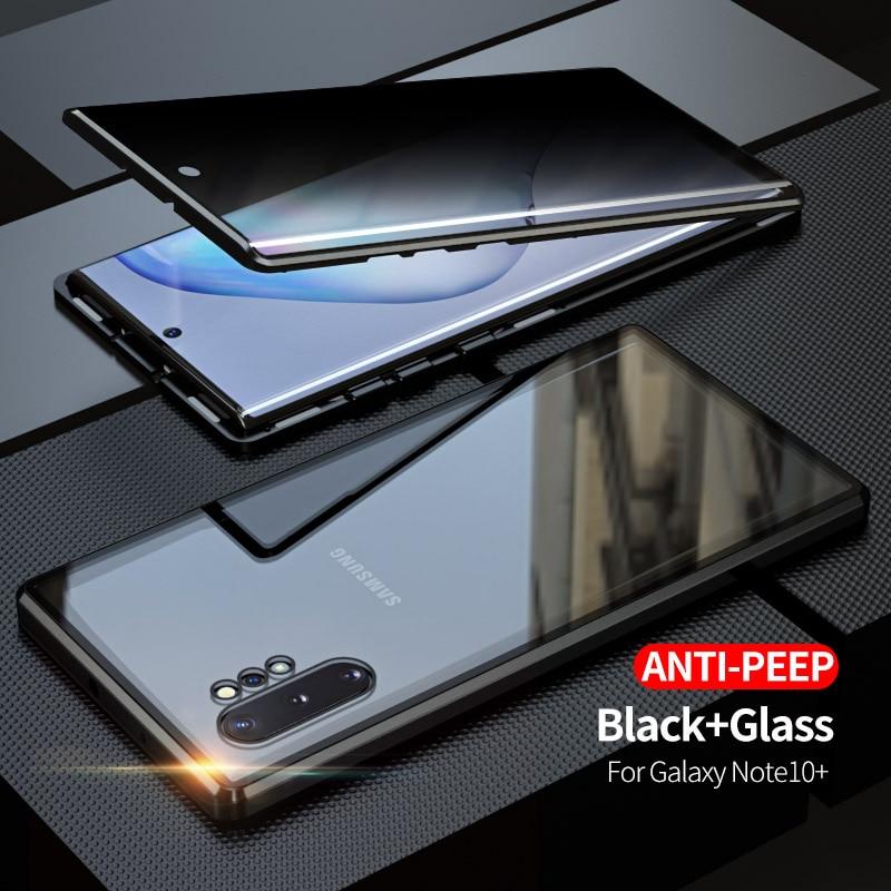 Samsung Tempered Privacy Glass with Metal Magnetic Case