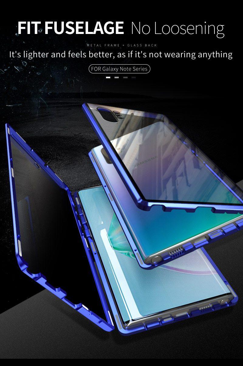 Samsung Tempered Privacy Glass with Metal Magnetic Case