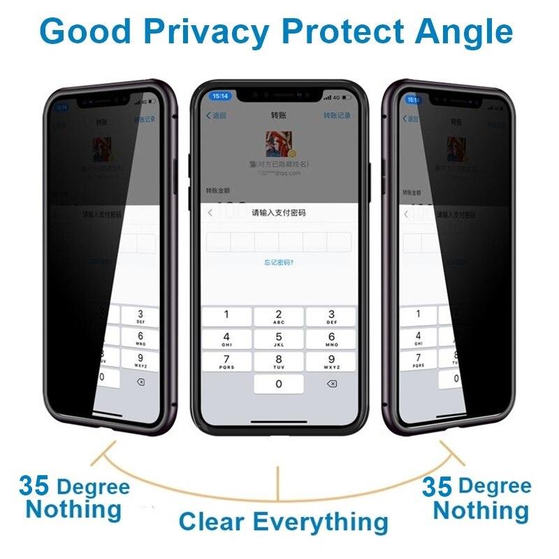 Samsung Tempered Privacy Glass with Metal Magnetic Case