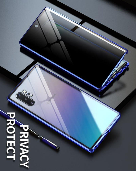 Samsung Tempered Privacy Glass with Metal Magnetic Case
