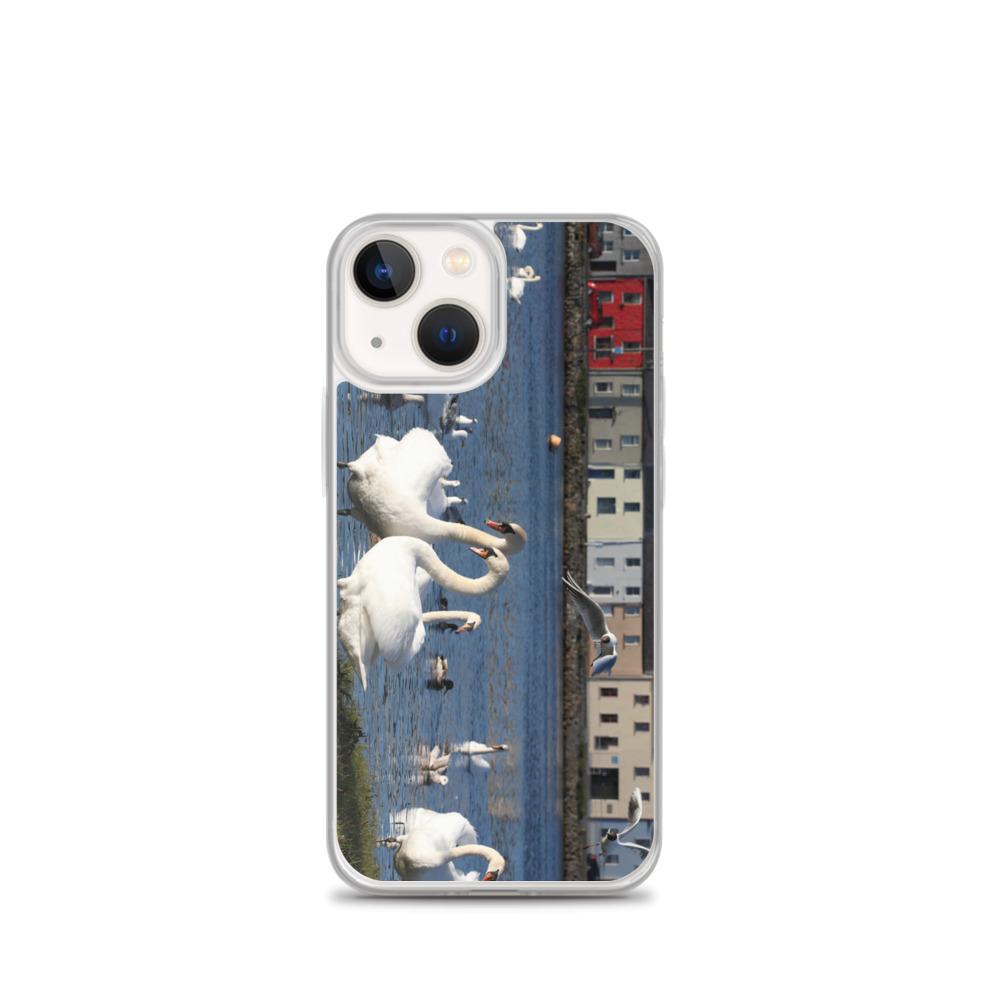 Swans Meet At Claddagh Galway iPhone Case