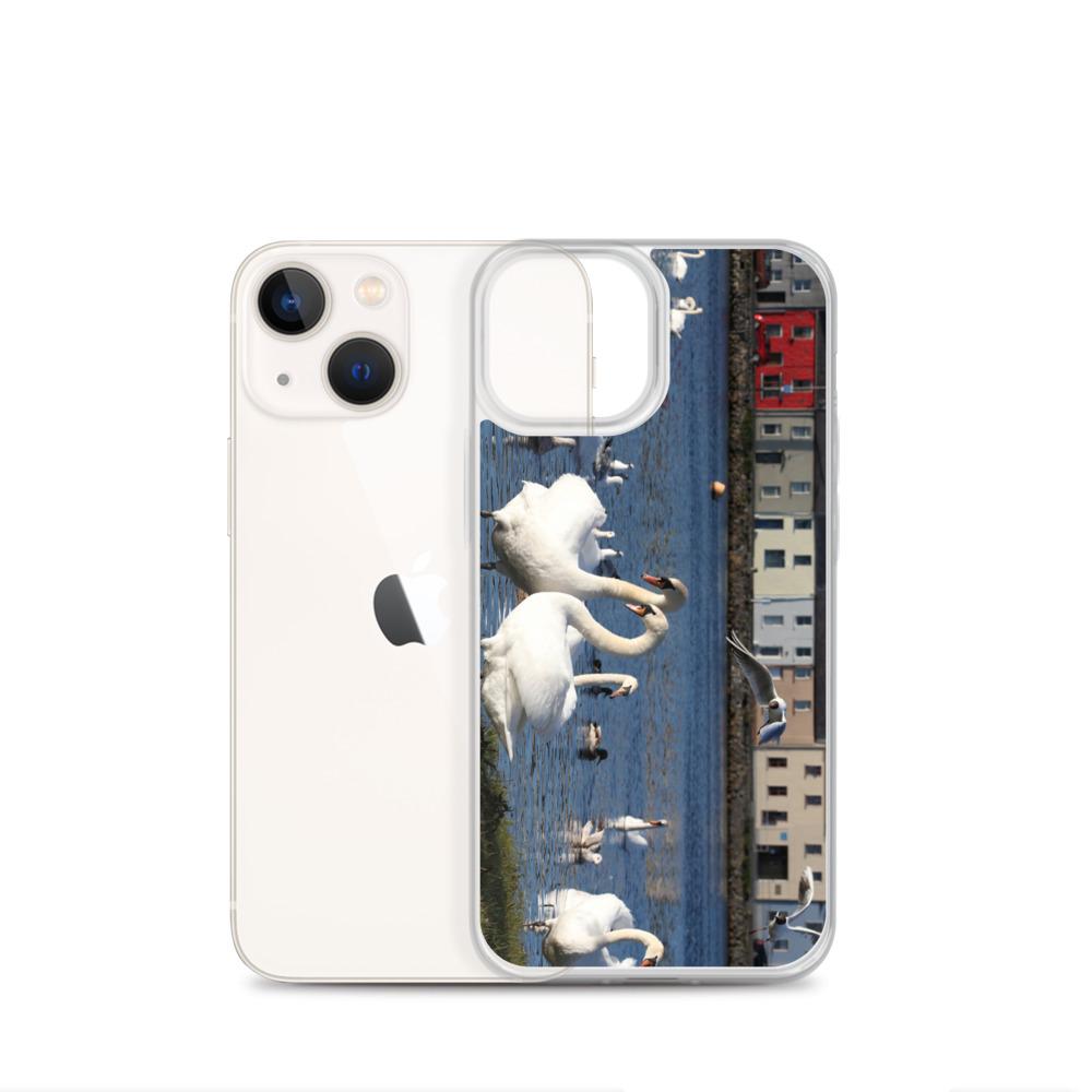 Swans Meet At Claddagh Galway iPhone Case