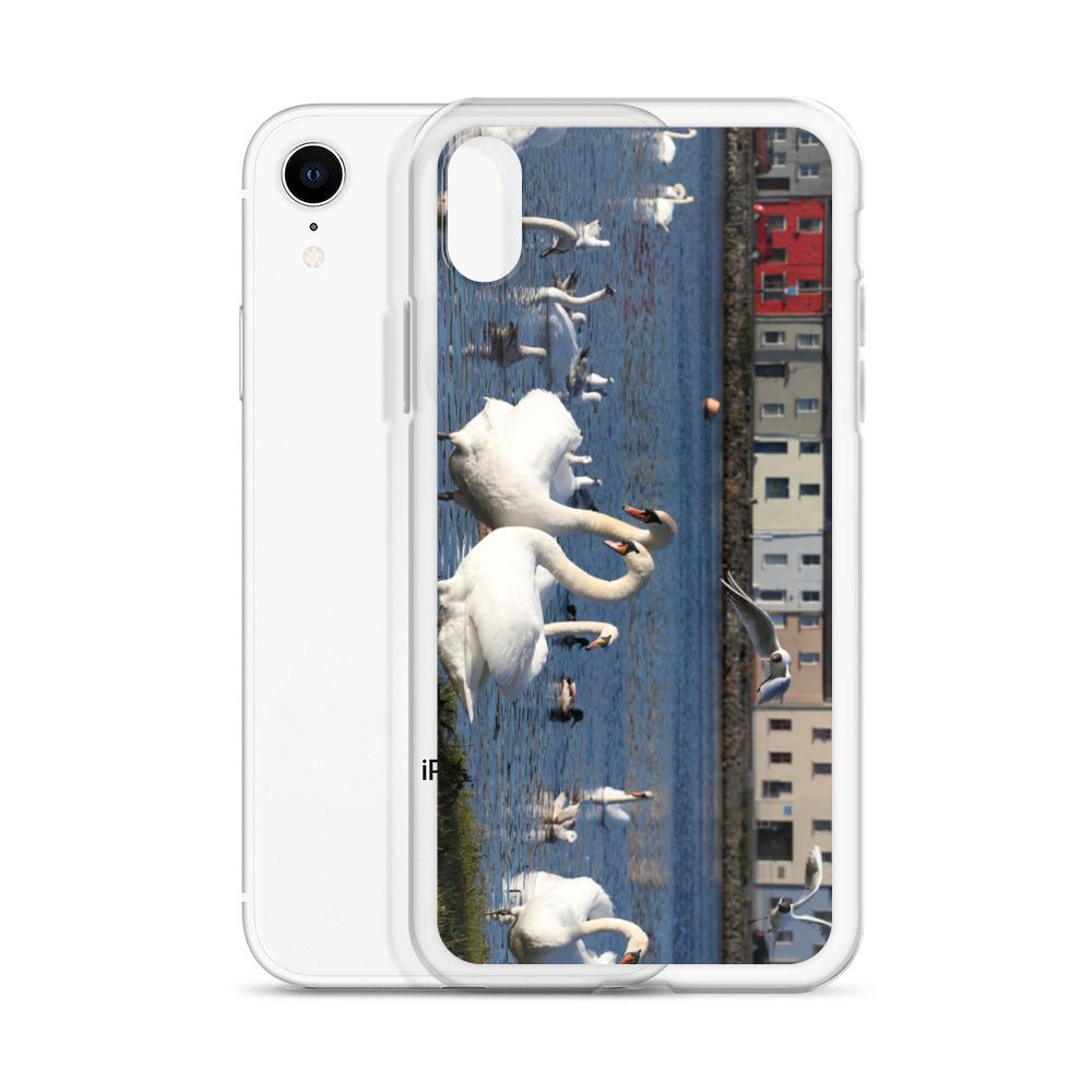 Swans Meet At Claddagh Galway iPhone Case