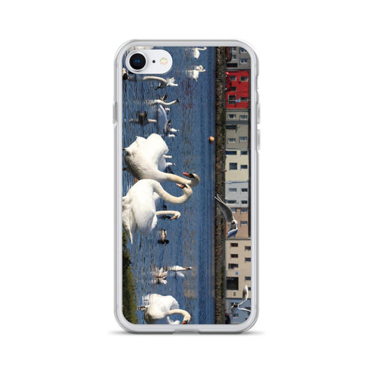Swans Meet At Claddagh Galway iPhone Case